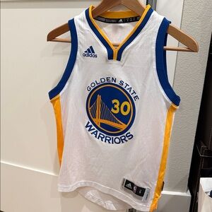 NBA Golden State Warriors Kids Jersey - White, Blue, Yellow, Curry 30